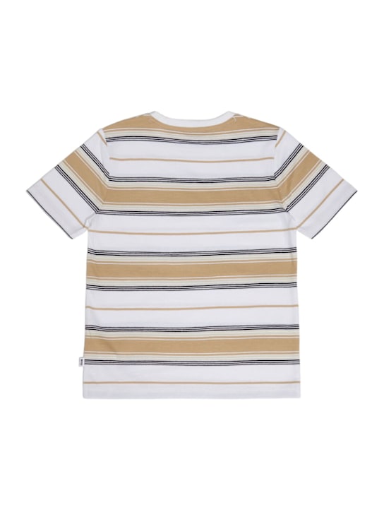 Boss Striped cotton jersey t-shirt
