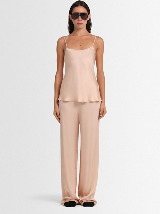 Annagreta Sienna viscose satin tank top