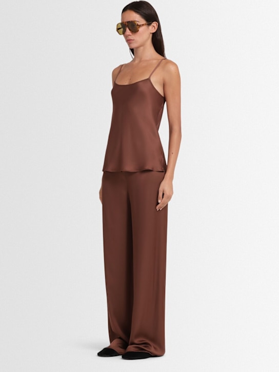 Annagreta Sienna viscose satin tank top