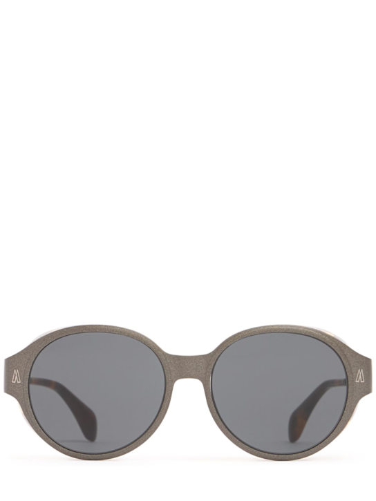 Moncler Auros round titanium sunglasses