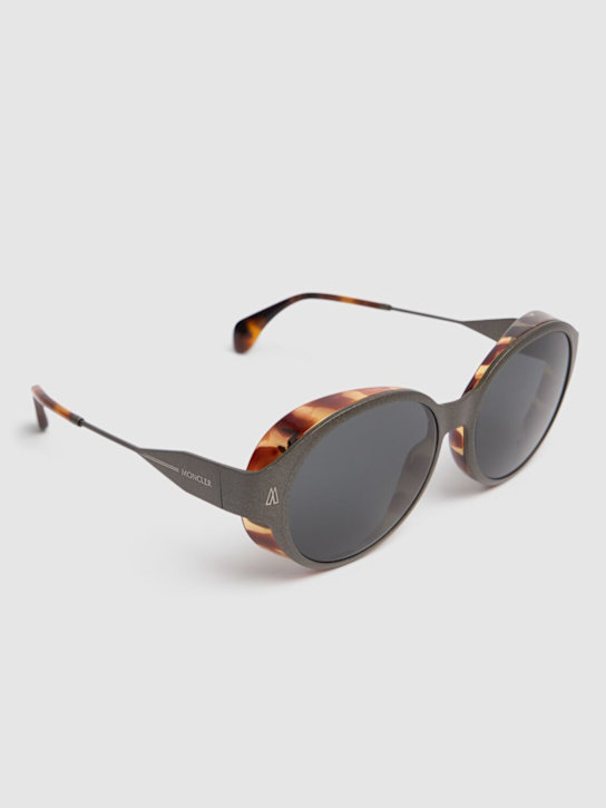 Moncler Auros round titanium sunglasses
