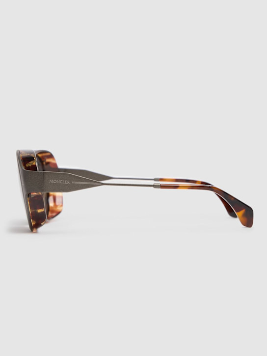 Moncler Auros round titanium sunglasses