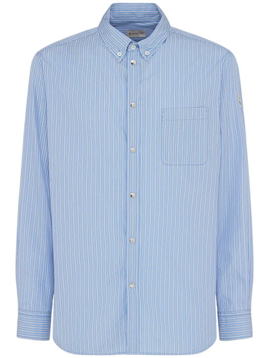 Moncler Striped cotton popline shirt