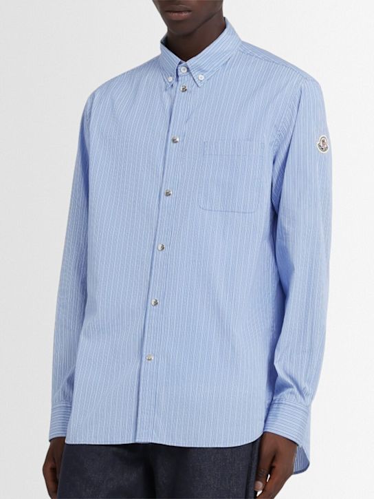 Moncler Striped cotton popline shirt 3 Moncler Striped cotton popline shirt