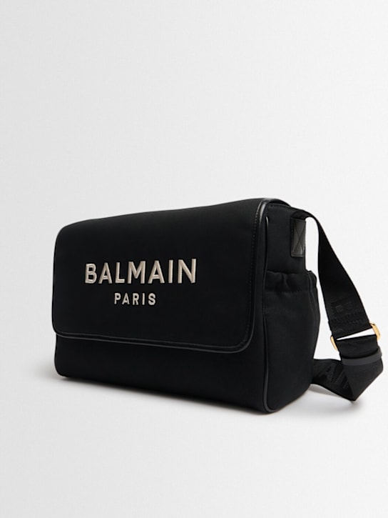 Balmain Cotton blend canvas diaper bag w/logo