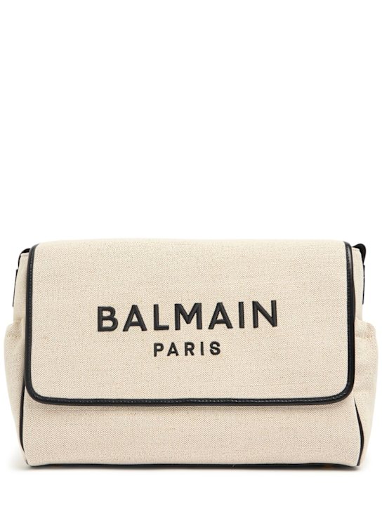 Balmain Cotton blend canvas diaper bag w/logo 7 Balmain Cotton blend canvas diaper bag w/logo