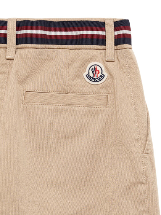 Moncler Tricolour trimmed cotton blend pants