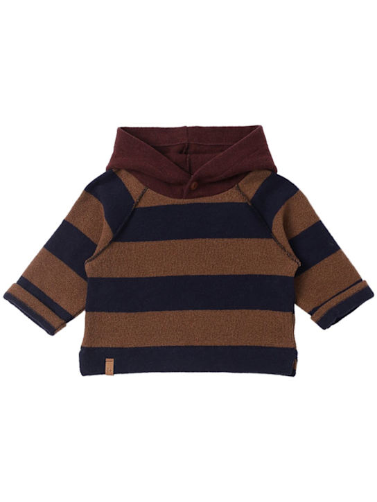 1 + IN THE FAMILY Striped cotton blend hoodie
