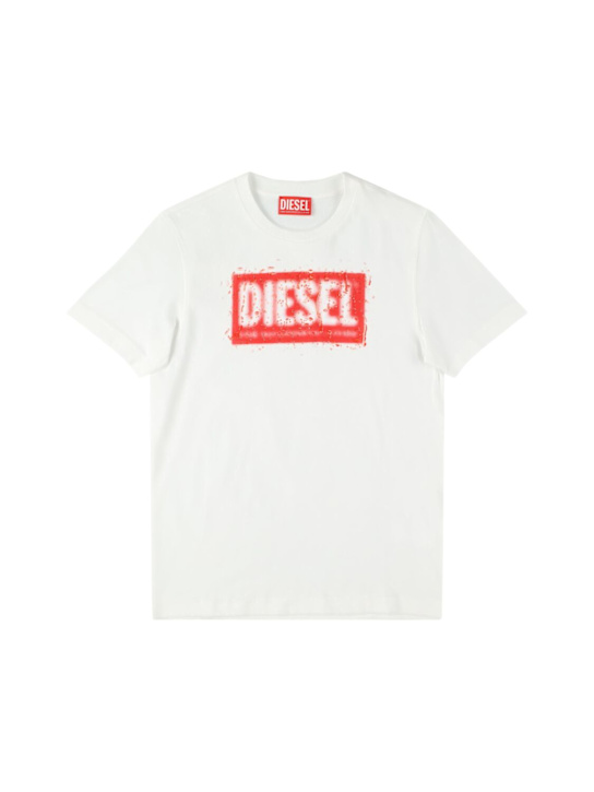 Diesel Kids Printed cotton jersey t-shirt