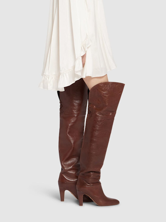 Chloé 85mm Leather over the knee boots