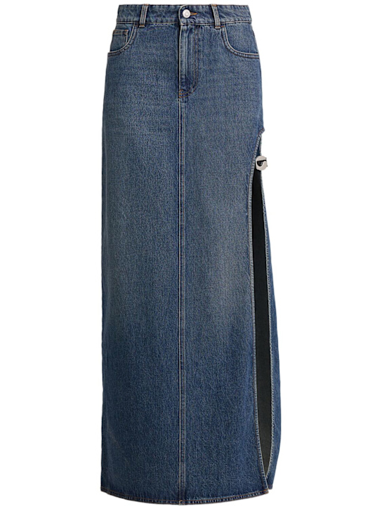 Coperni Side slit denim long skirt