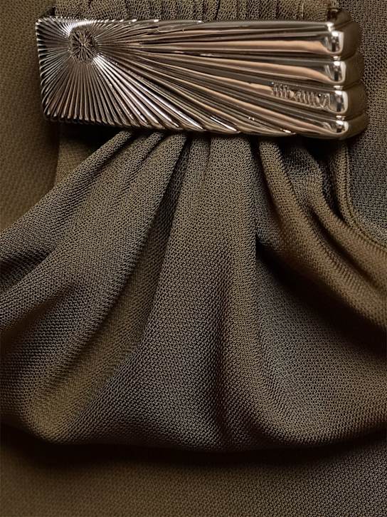 The Attico Halter viscose crepe long dress 4 The Attico Halter viscose crepe long dress