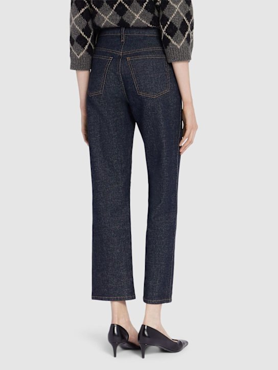 Khaite Abigail cropped high-rise straight jeans