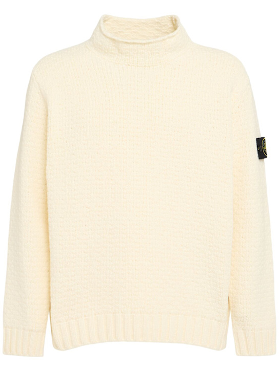Stone Island Cotton chenille crewneck sweater