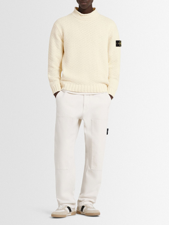 Stone Island Cotton chenille crewneck sweater