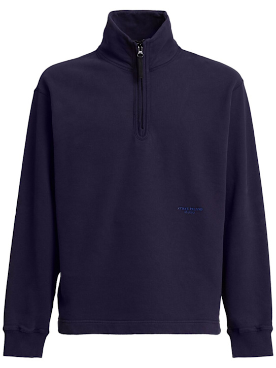 Stone Island L/s brushed cotton polo