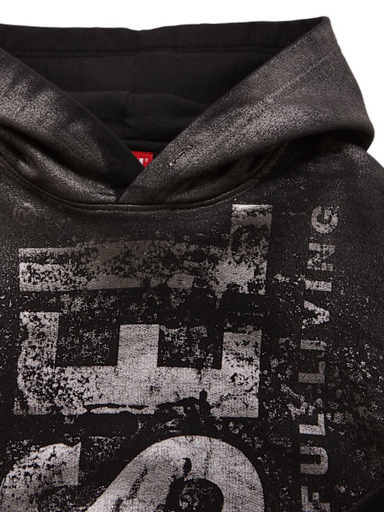 Diesel Kids Cotton sweatshirt hoodie w/logo