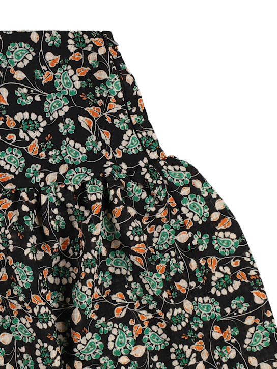 INDEE Printed poly blend skirt w/ ruffles