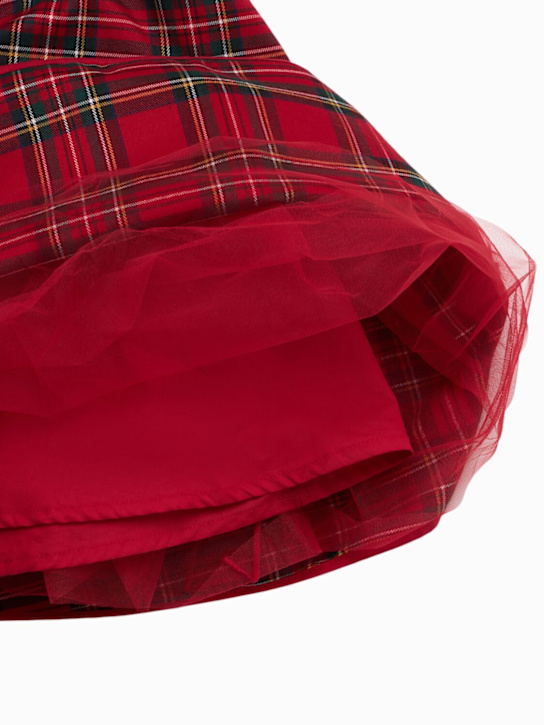 Monnalisa Tartan print poly blend dress 4 Monnalisa Tartan print poly blend dress