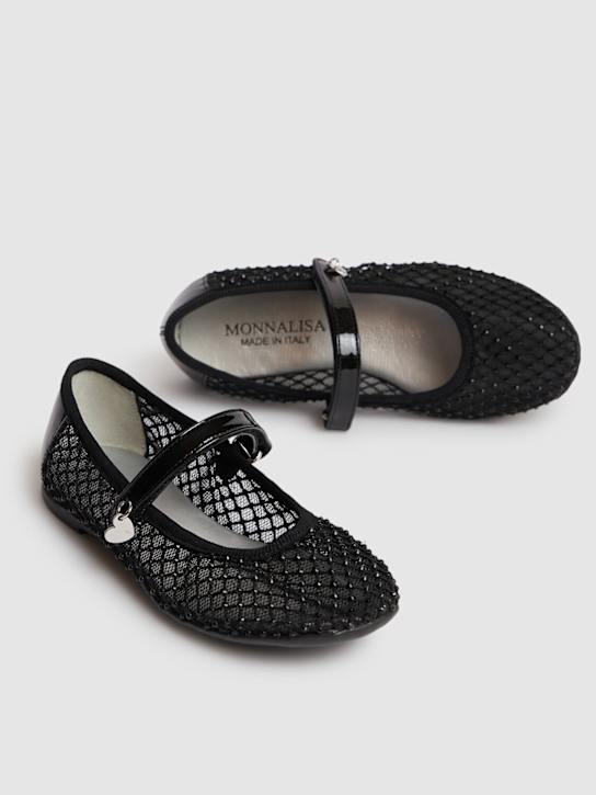 Monnalisa Fishnet ballerinas