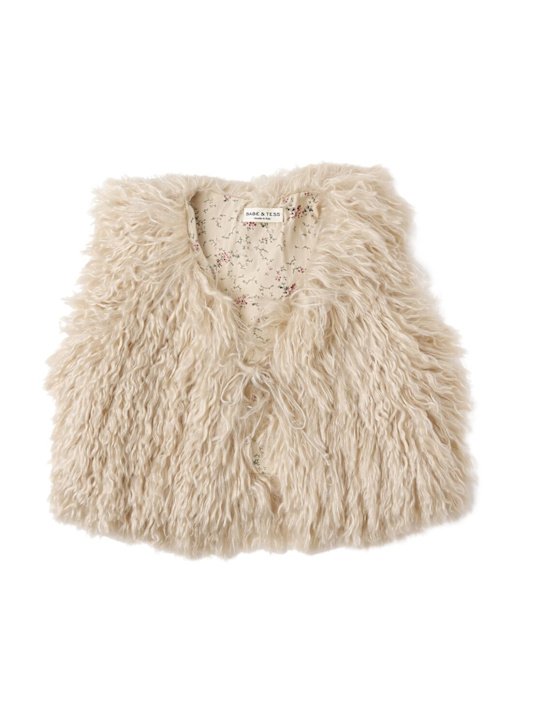 Babe & Tess Shaggy plush vest