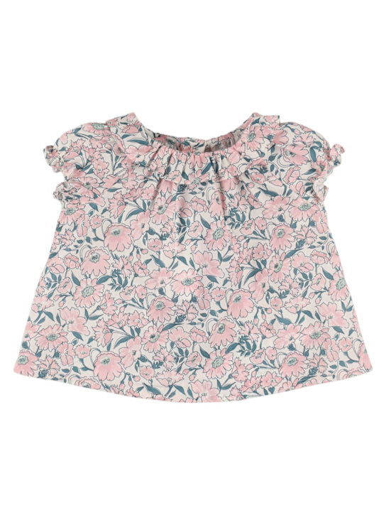 Bonpoint Printed cotton poplin shirt