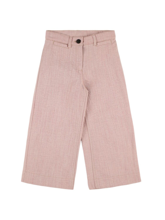 Bonpoint Cotton blend denim wide leg pants