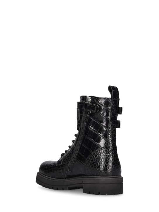 Balmain Leather combat boots w/ logo 3 Balmain Leather combat boots w/ logo