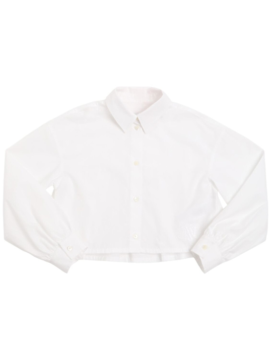 MAX&Co. Cotton poplin cropped shirt