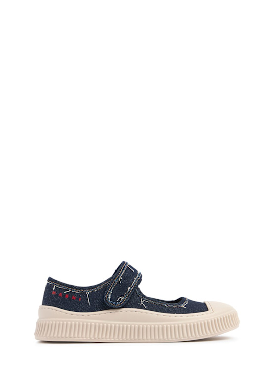 Marni Junior Cotton denim Mary Janes