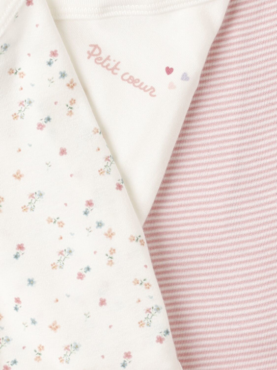 Petit Bateau Set of 3 printed cotton bodysuits