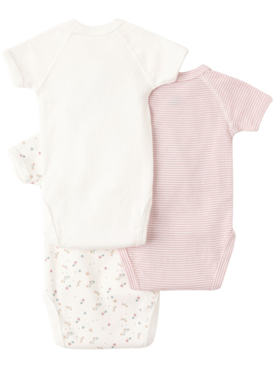Petit Bateau Set of 3 printed cotton bodysuits 3 Petit Bateau Set of 3 printed cotton bodysuits
