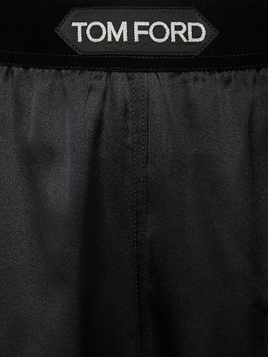 Tom Ford Logo silk satin mini shorts 5 Tom Ford Logo silk satin mini shorts