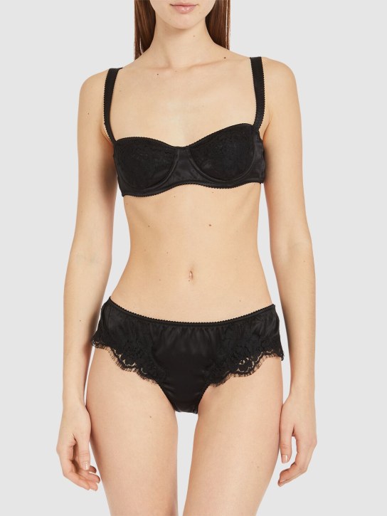 Dolce&Gabbana Silk satin briefs w/lace detail