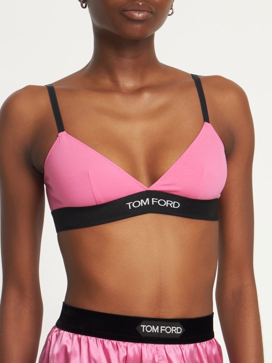 Tom Ford Logo jersey triangle bra