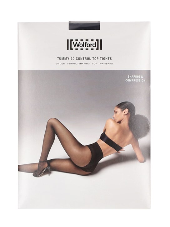 Wolford Tummy 20 shaping translucent stockings