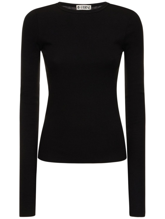 Éterne Long sleeve fitted cotton t-shirt