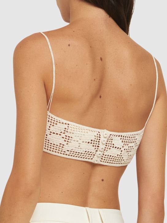 Magda Butrym Crochet bra top 3 Magda Butrym Crochet bra top