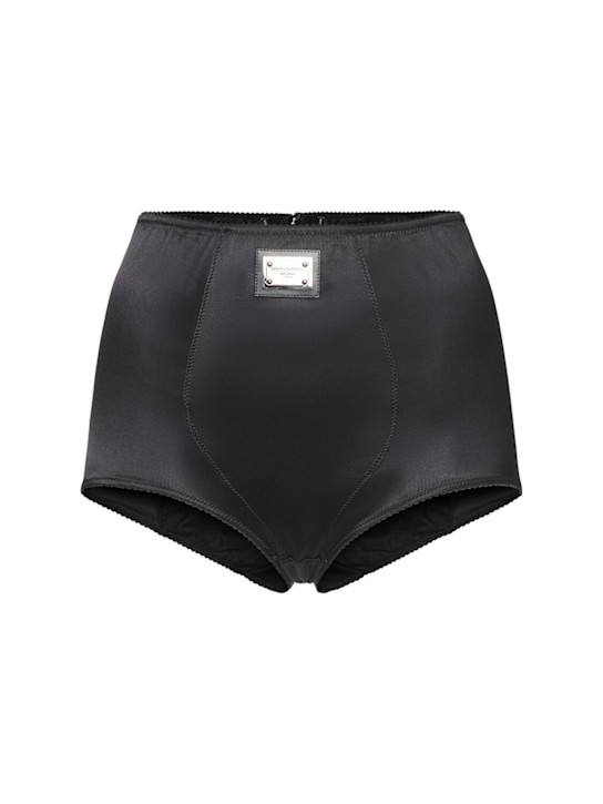 Dolce&Gabbana High waist stretch silk satin briefs