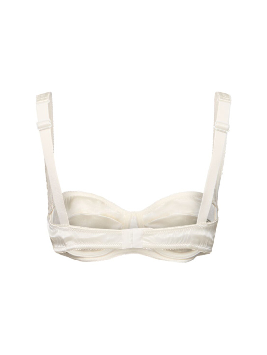 Dolce&Gabbana Silk satin stretch underwire bra w/lace