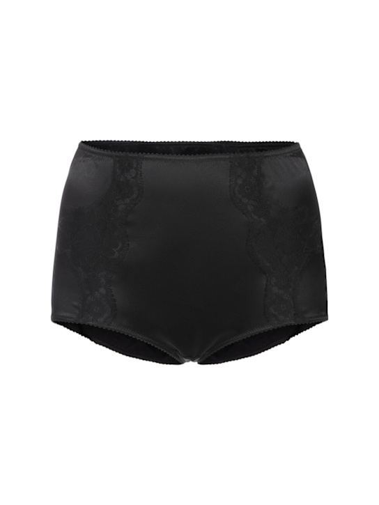 Dolce&Gabbana Silk satin stretch briefs w/lace detail