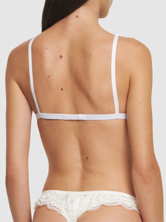 Dolce&Gabbana Tulle triangle bra w/ lace embroidery 3 Dolce&Gabbana Tulle triangle bra w/ lace embroidery