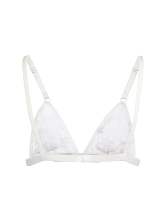 Dolce&Gabbana Tulle triangle bra w/ lace embroidery 4 Dolce&Gabbana Tulle triangle bra w/ lace embroidery