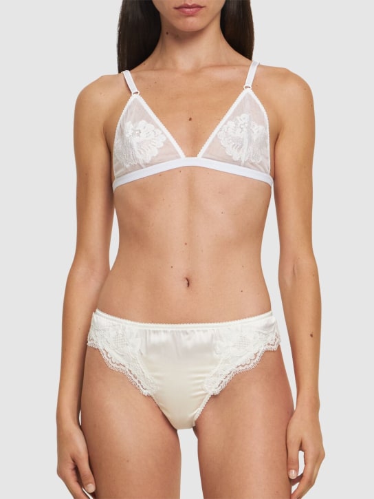 Dolce&Gabbana Silk satin briefs w/lace detail