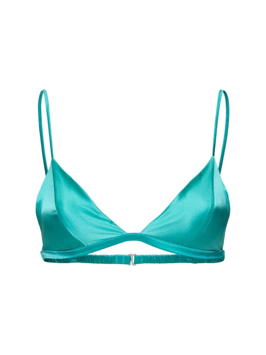 Fleur Du Mal Luxe silk satin triangle bra