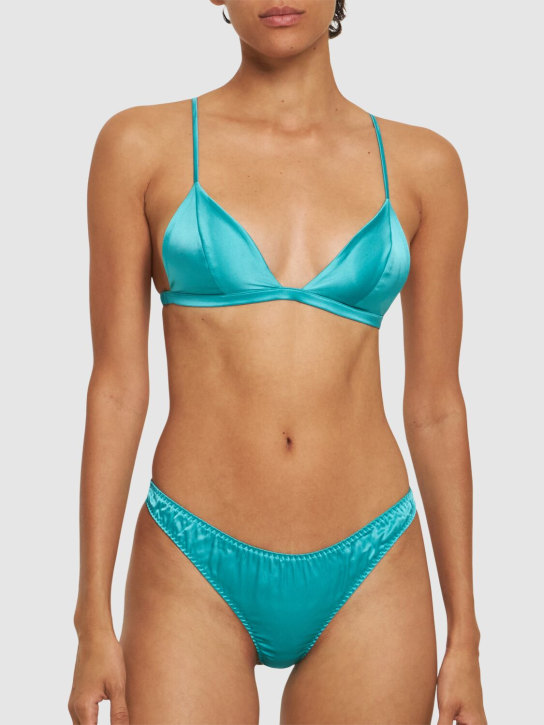 Fleur Du Mal Luxe silk satin triangle bra