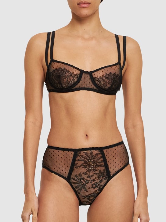 Dolce&Gabbana Tulle plumetis & lace balconette bra