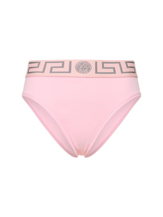 Versace Greca stretch jersey high rise briefs