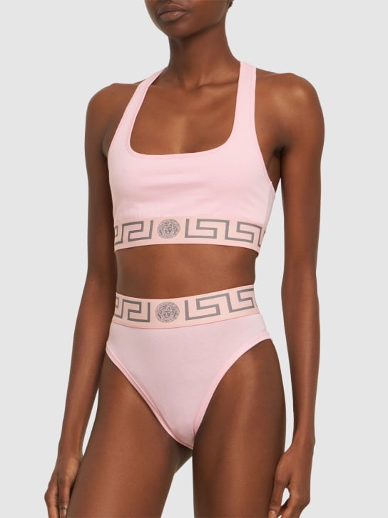 Versace Greca stretch jersey high rise briefs