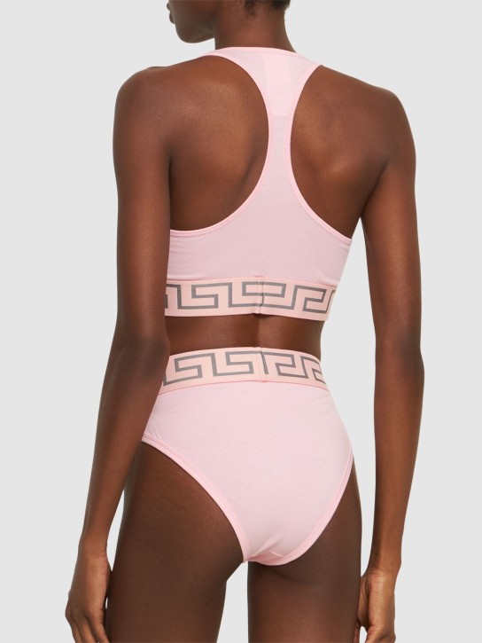 Versace Greca stretch jersey high rise briefs